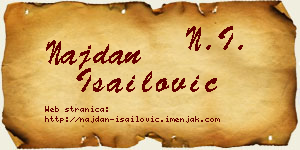 Najdan Isailović vizit kartica